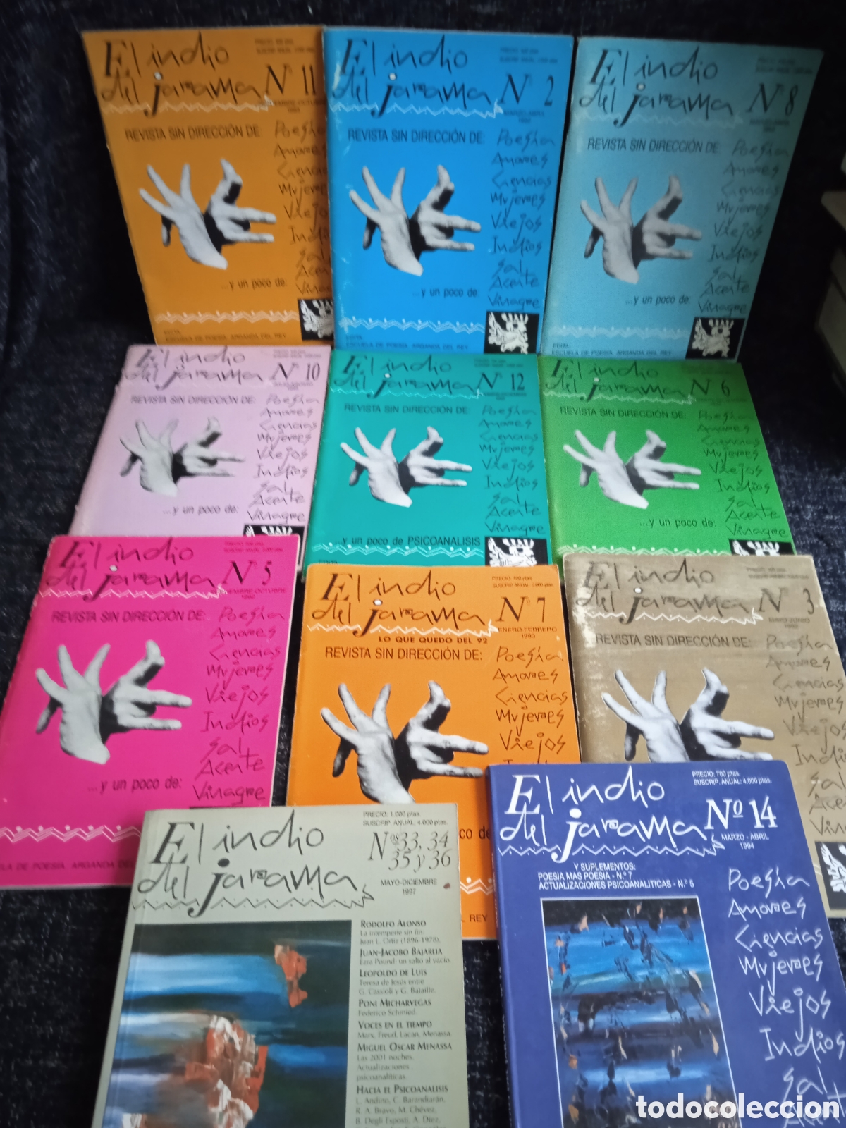 Second hand books: REVISTA CULTURAL - POESIA EL INDIO DEL JARAMA -LOTE DE 14 N&Uacute;MEROS -A&Ntilde;OS 90