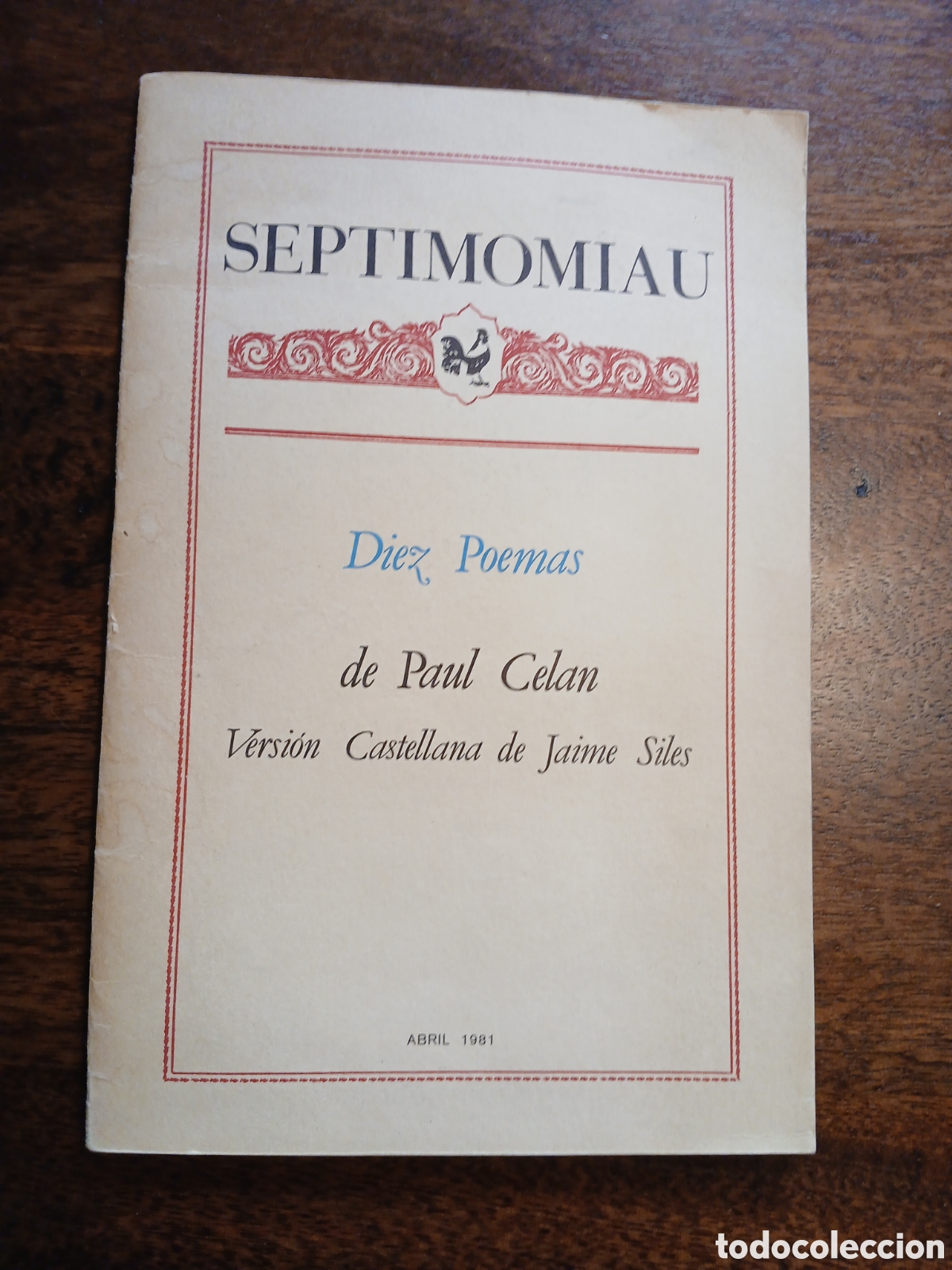 Libros de segunda mano: Diez poemas, Paul Celan - Foto 1