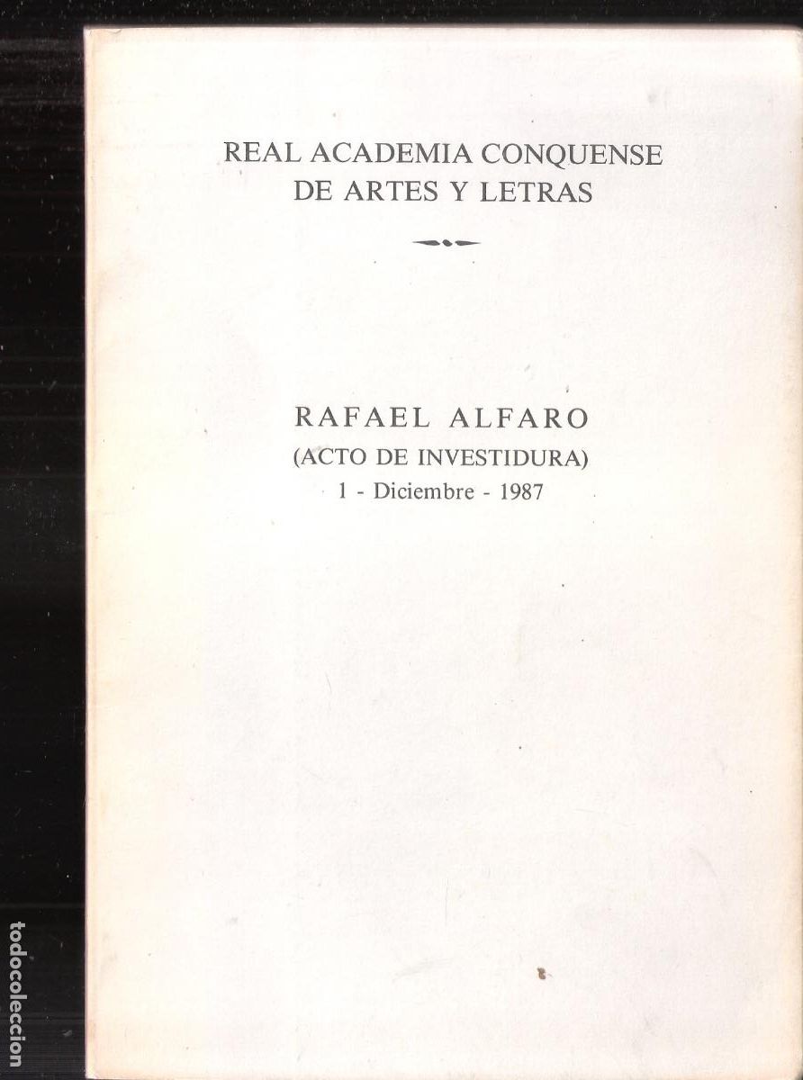 Libri di seconda mano: Rafael Alfaro (Acto de investidura). &rdquo;Concierto en cuatro tiempos para Carlos de la Rica&rdquo;, . 1987