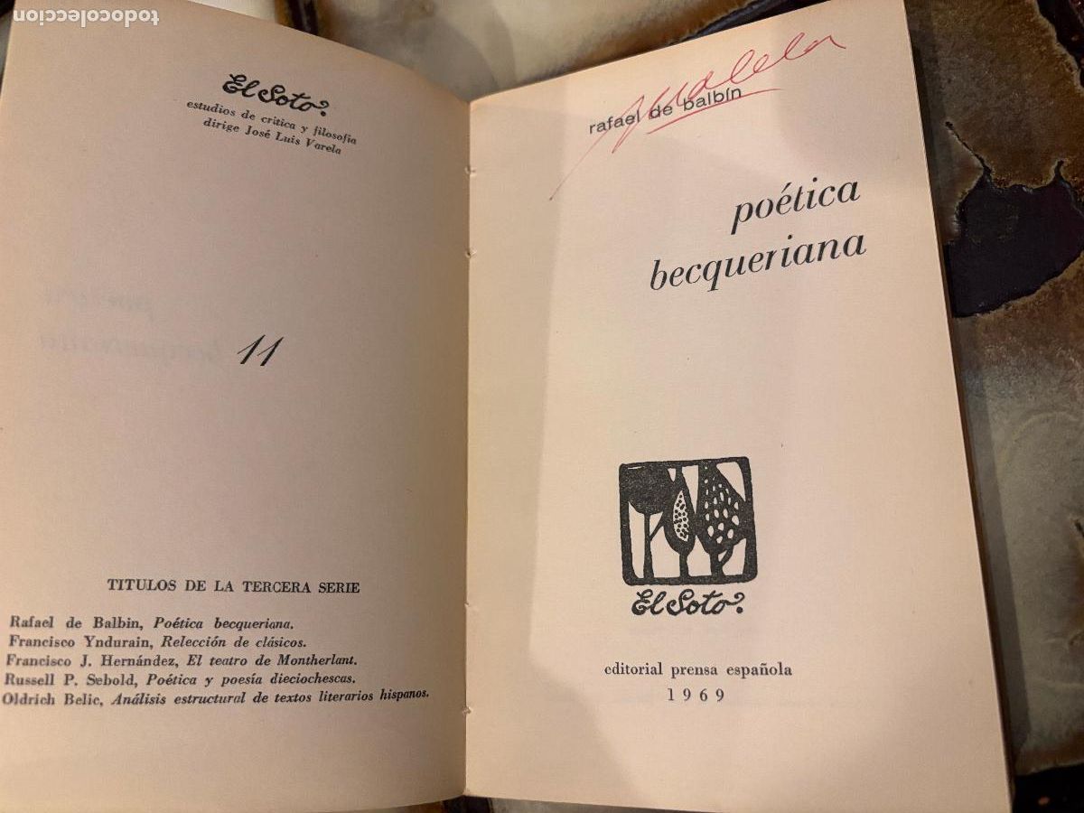 Libros de segunda mano: Po&eacute;tica becqueriana. Rafael de Balbin. - Foto 3