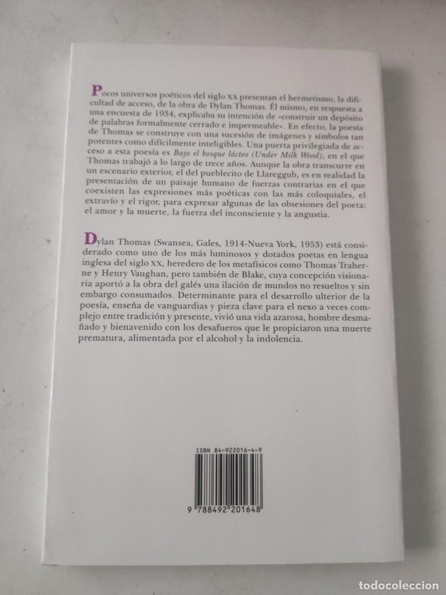 Libros de segunda mano: Bajo el bosque lacteo. Dylan Thomas - Foto 2