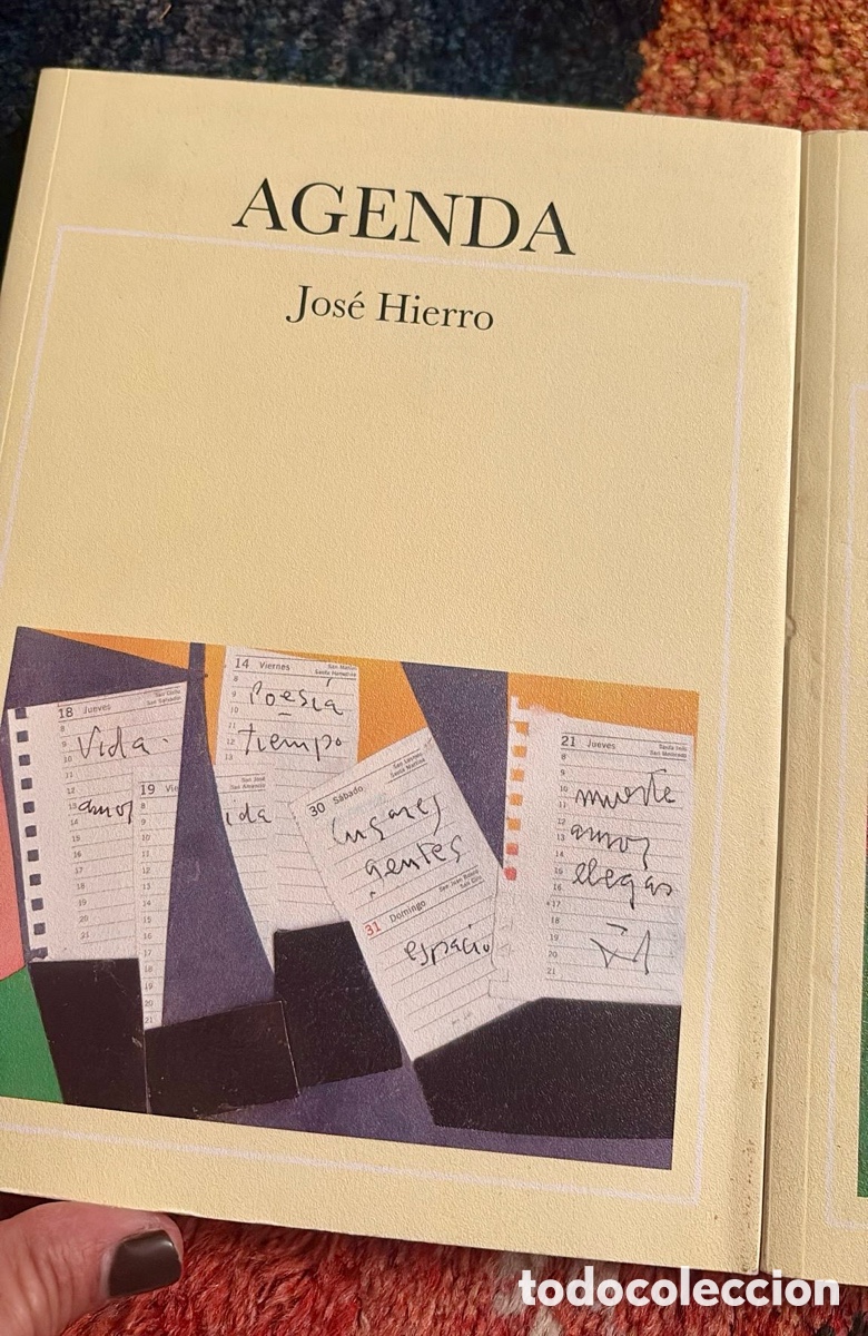 Libros de segunda mano: Jos&eacute; Hierro. Agenda . - Foto 1