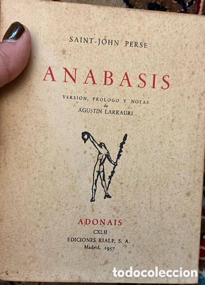Libros de segunda mano: ANABASIS. SAINT-JOHN PERSE - Foto 1