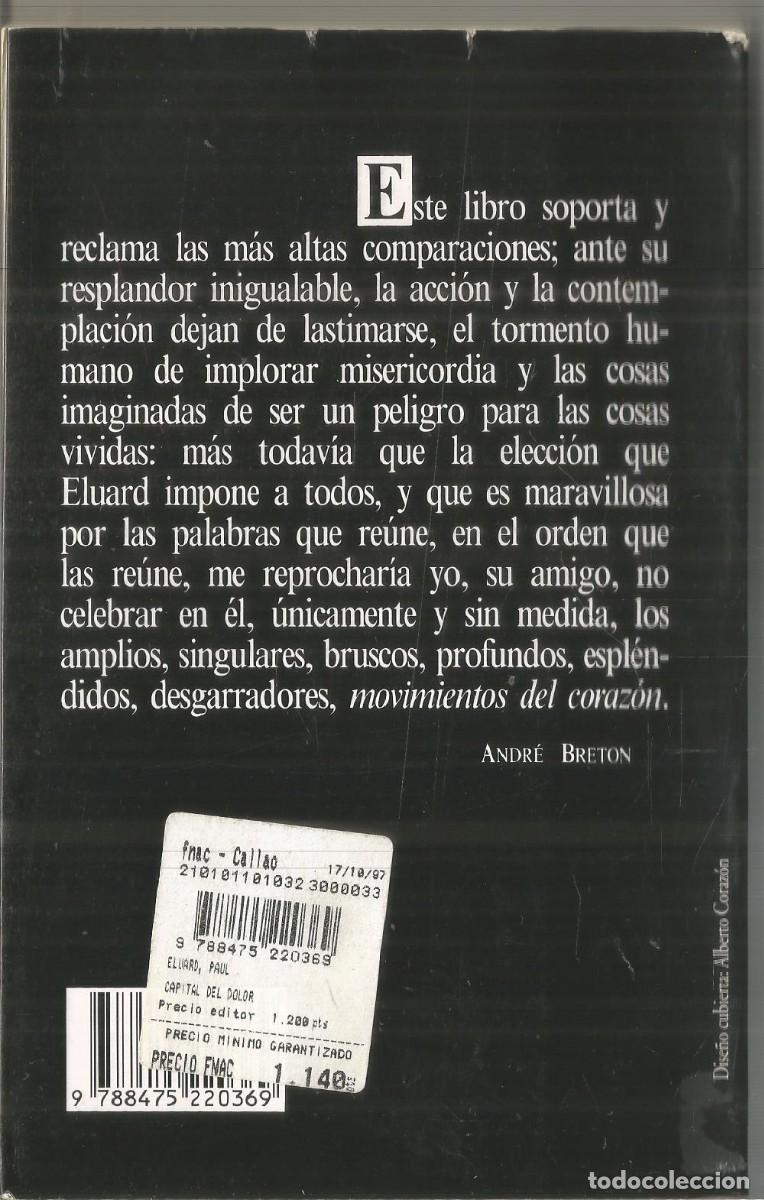 Libros de segunda mano: PAUL ELUARD. CAPITAL DEL DOLOR. VISOR - Foto 2