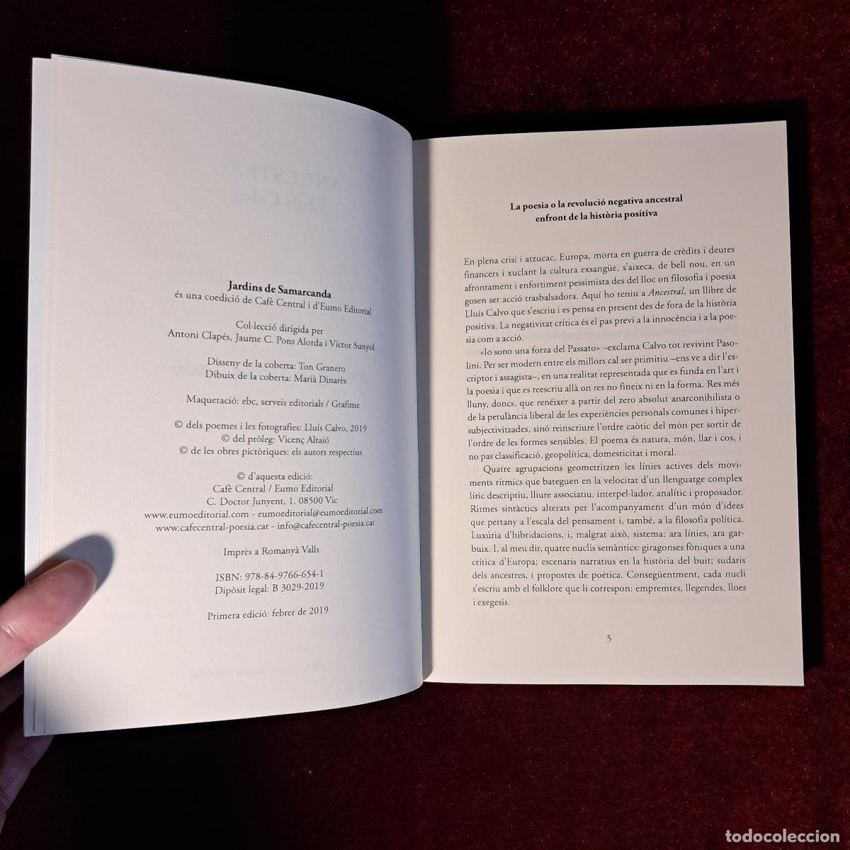 Libros de segunda mano: ANCESTRAL. Llu&iacute;s Calvo. Eumo Editorial 2019 - Foto 2