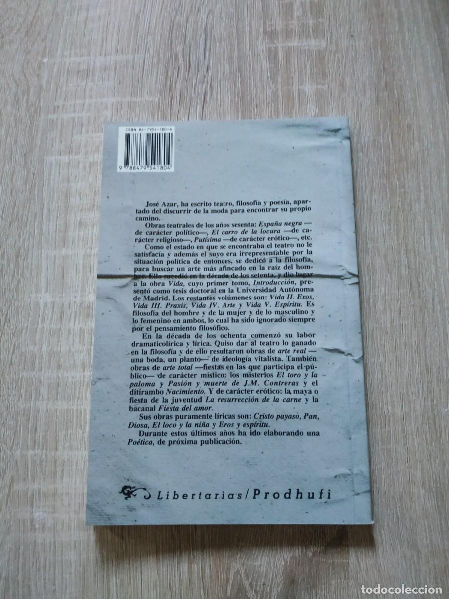 Libros de segunda mano: Eros y esp&iacute;ritu - Jos&eacute; Azar - Foto 2