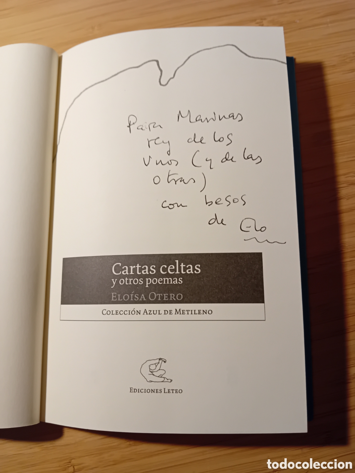 Libros de segunda mano: Cartas Celtas y otros poemas - Elo&iacute;sa Otero (Leteo 2008) dedicatoria aut&oacute;grafa