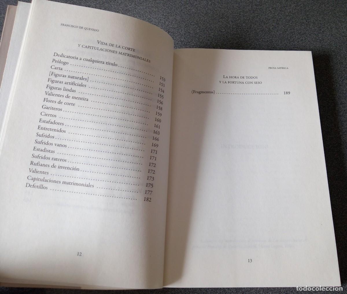 Libros de segunda mano: Prosa Sat&iacute;rica Francisco De Quevedo - Foto 6