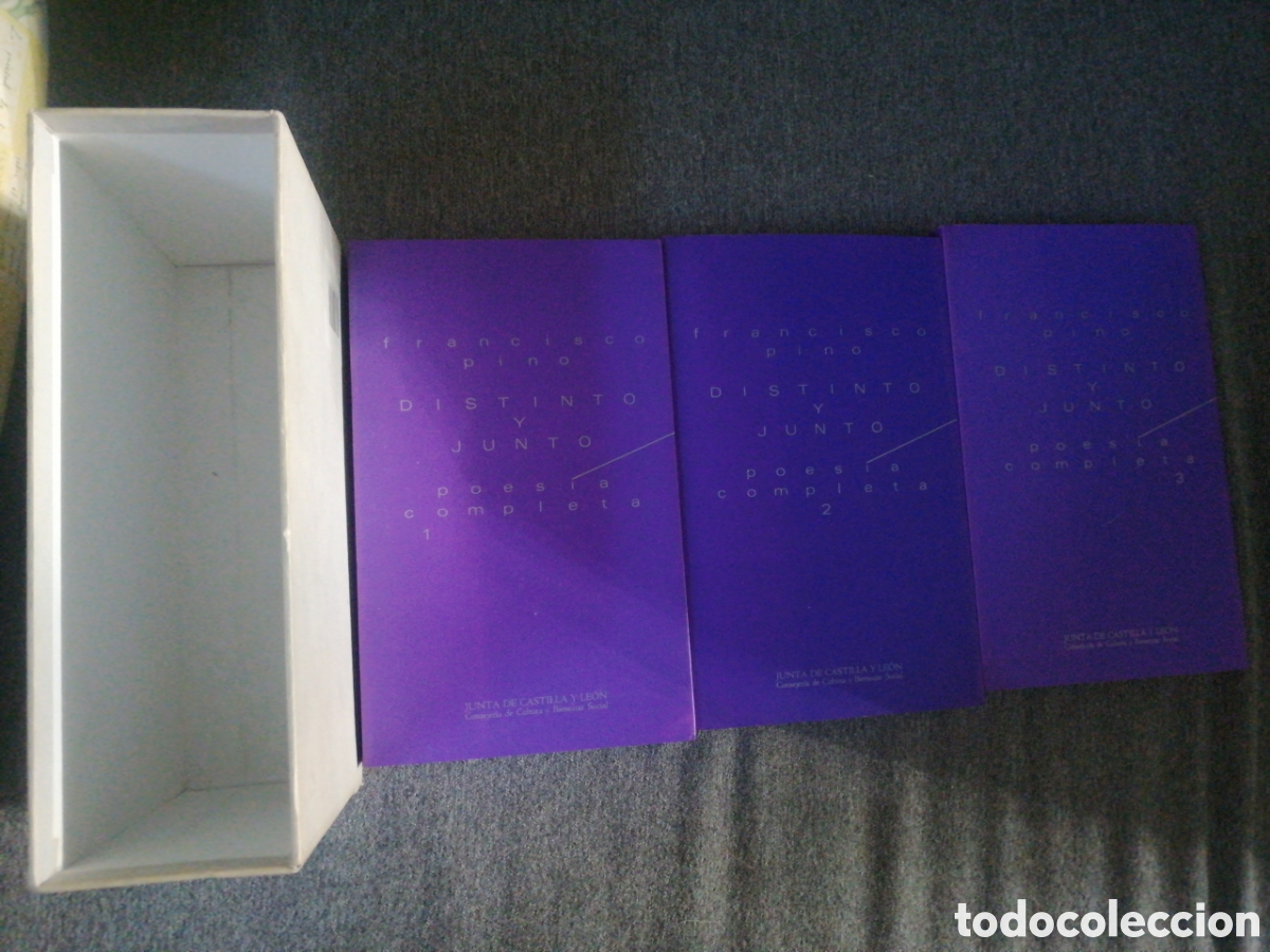 Second hand books: Distinto y junto (Poes&iacute;a completa 1, 2 y 3) Francisco Pino. 1990 Junta de Castilla y Le&oacute;n