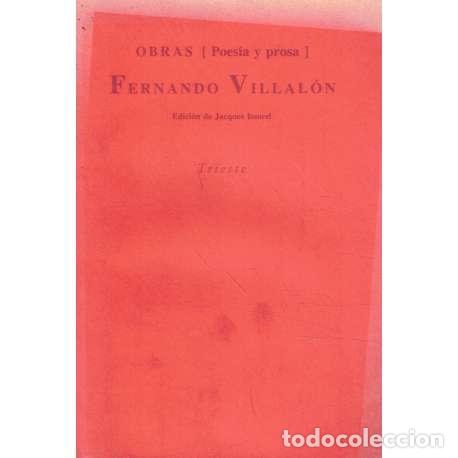 Gebrauchte B&uuml;cher: Obras. Poes&iacute;a y prosa - Fernando Villal&oacute;n