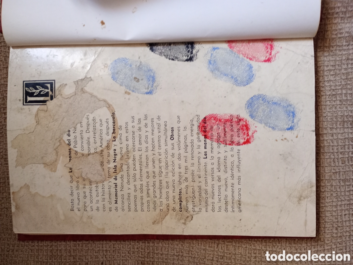 Libros de segunda mano: Neruda, Pablo - Las manos del d&iacute;a - PRIMERA EDICI&Oacute;N - Foto 2