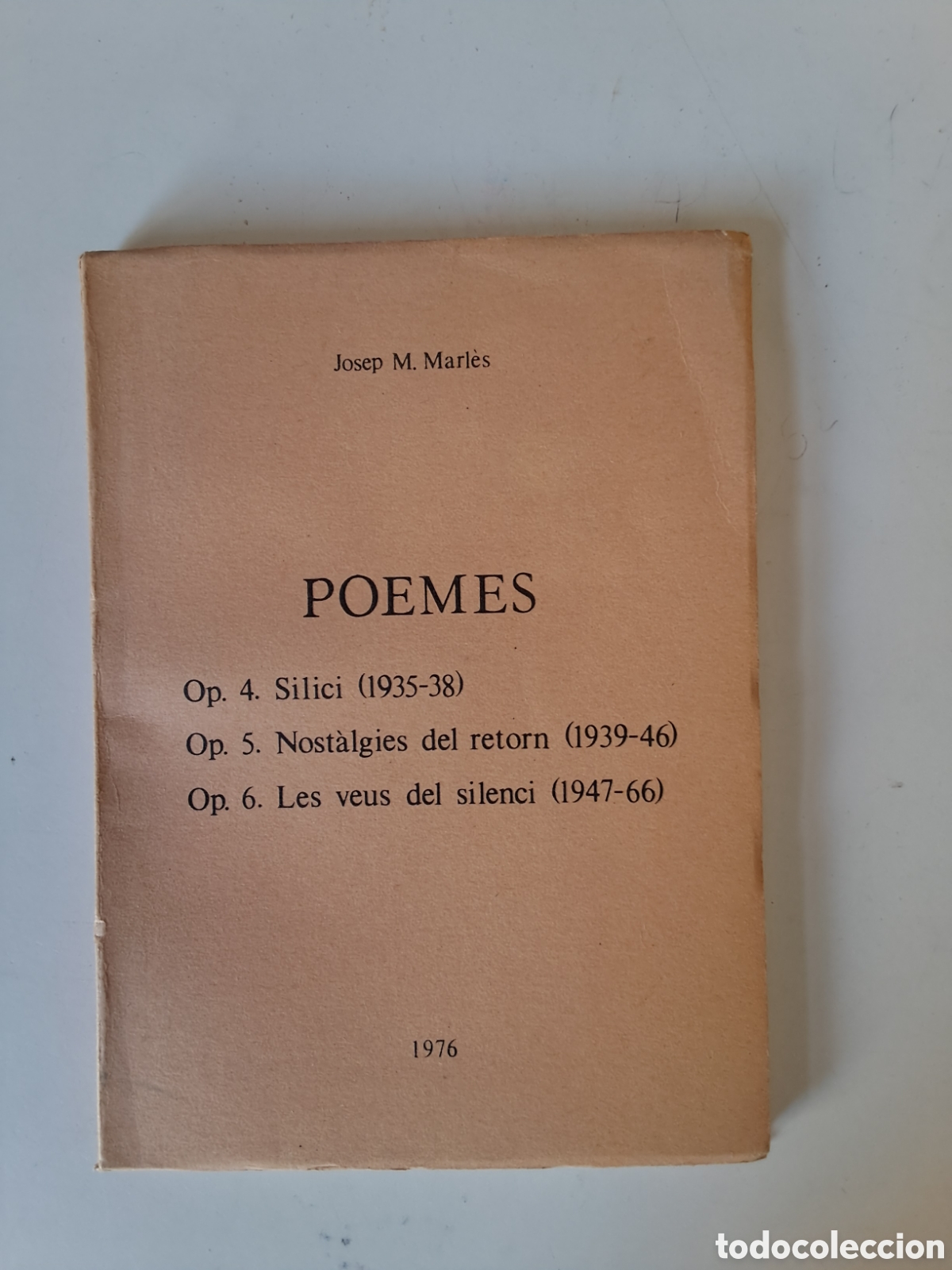 Libros de segunda mano: POEMES. Josep M. Marl&eacute;s - Foto 1