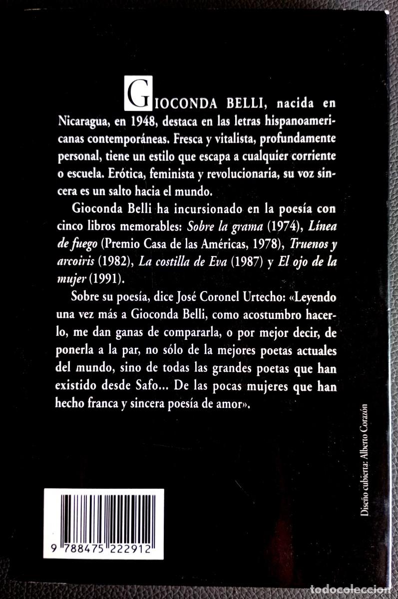 Libros de segunda mano: Gioconda Belli . El ojo de la mujer . Visor - Foto 2