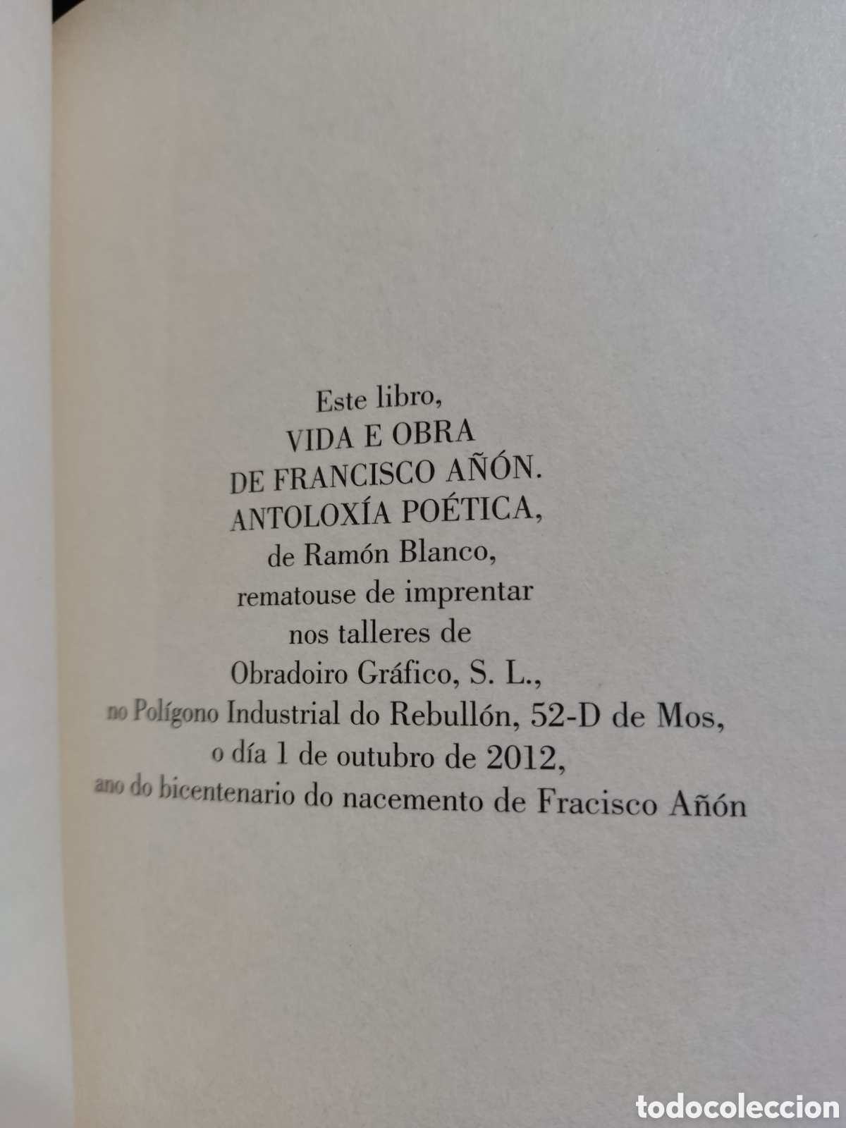 Libros de segunda mano: Vida e obra de Francisco A&ntilde;on - Foto 5