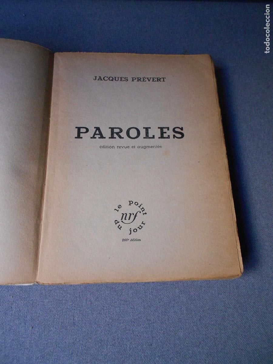 Libros de segunda mano: PAROLES. POESIA EN FRANCES - Foto 3