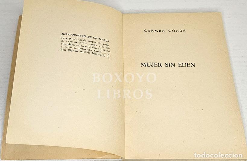 Libros de segunda mano: CONDE, Carmen. Mujer sin ed&eacute;n - Foto 2