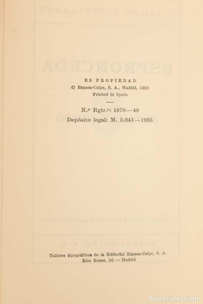 Libros de segunda mano: Espronceda - Jos&eacute; de Espronceda - Foto 3