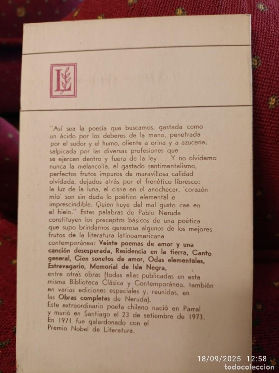 Libros de segunda mano: Plenos poderes. Pablo Neruda - Foto 2