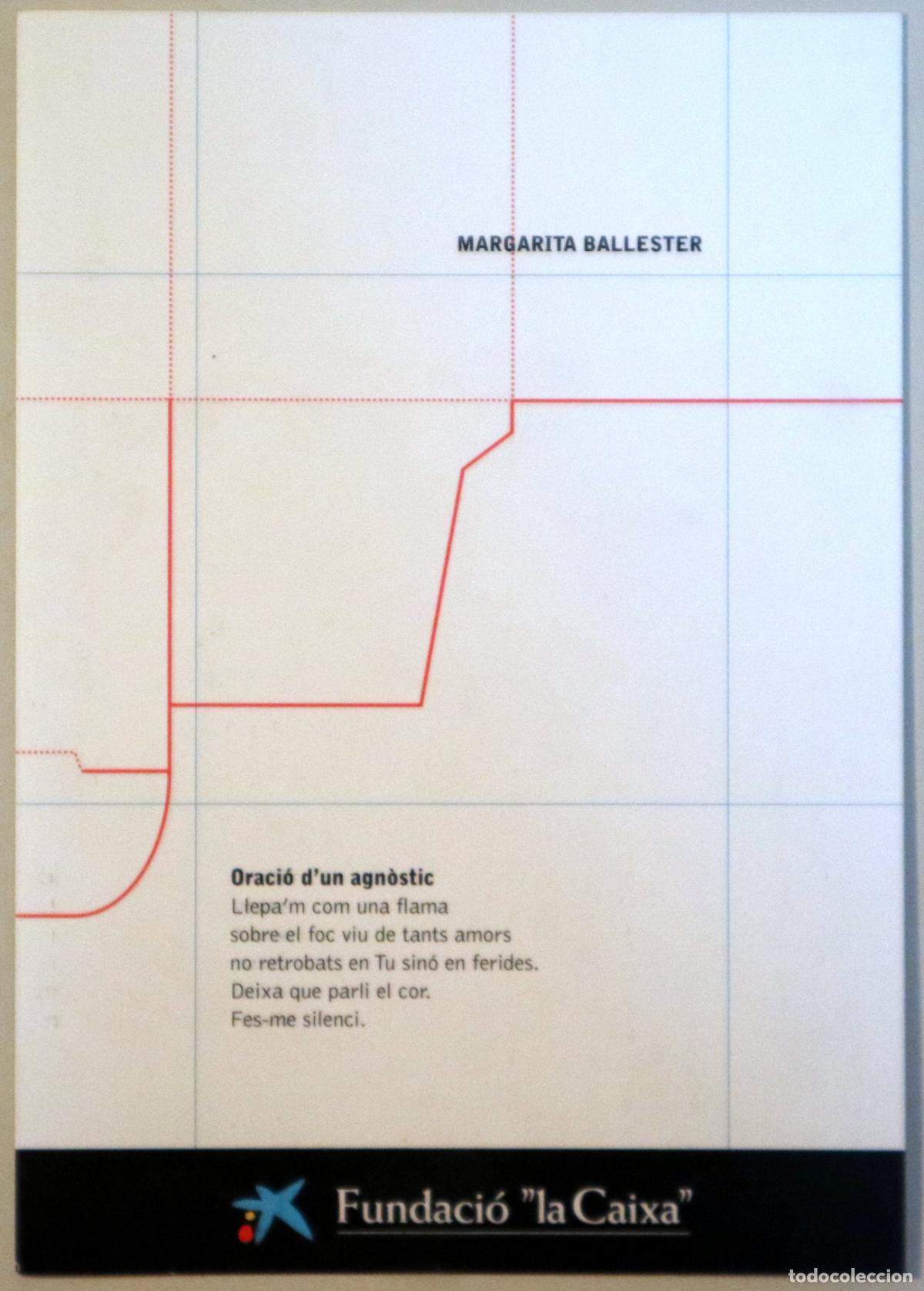Second hand books: BALLESTER, Margarita - ORACI&Oacute; D'UN AGN&Ograve;STIC - Postal - Vic 2002