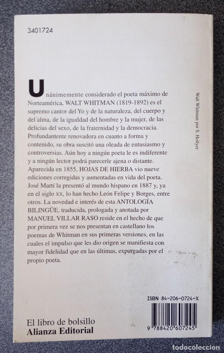 Libros de segunda mano: Hojas De Hierba Walt Whitman - Foto 8
