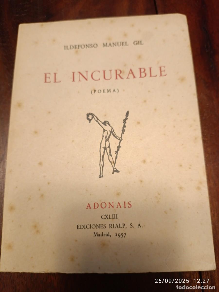 Libros de segunda mano: El incurable. Poema. Ildefonso Manuel Gil - Foto 1
