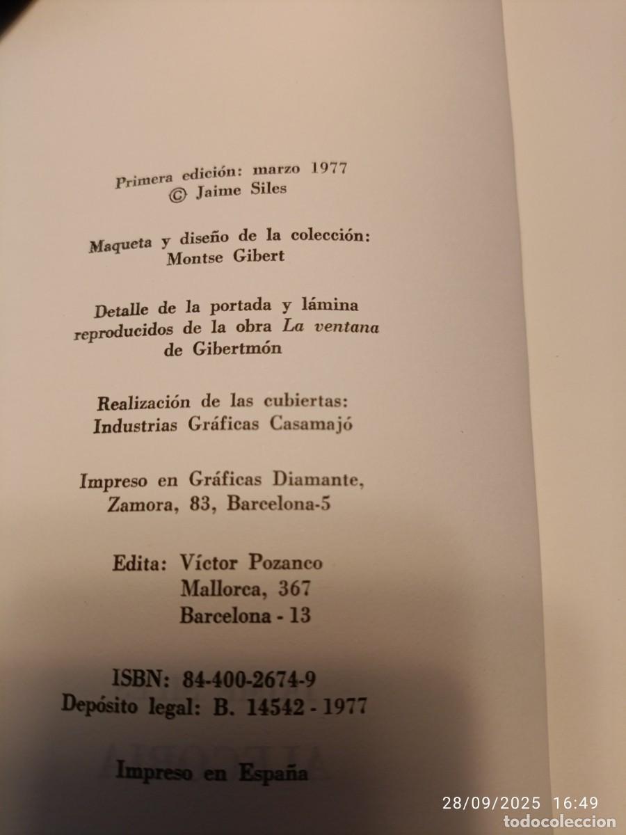 Libros de segunda mano: Alegor&iacute;a. Jaime Siles - Foto 4