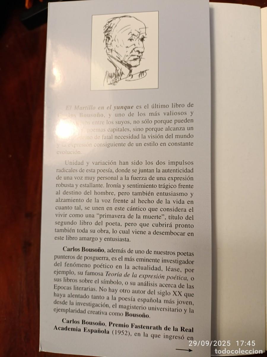 Libros de segunda mano: El martillo. Carlos Bouso&ntilde;o - Foto 2