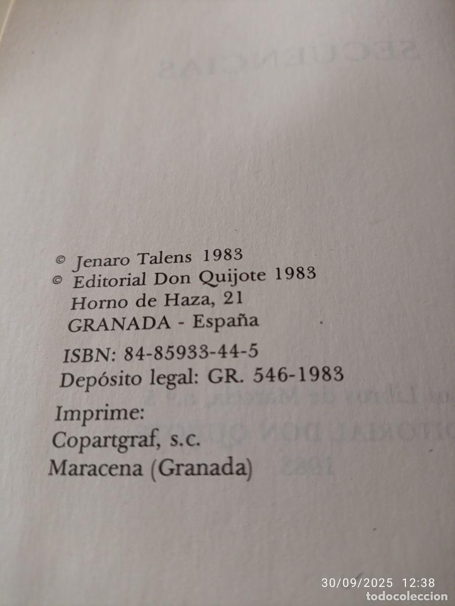 Libros de segunda mano: Secuencias. Jenaro Talens - Foto 3