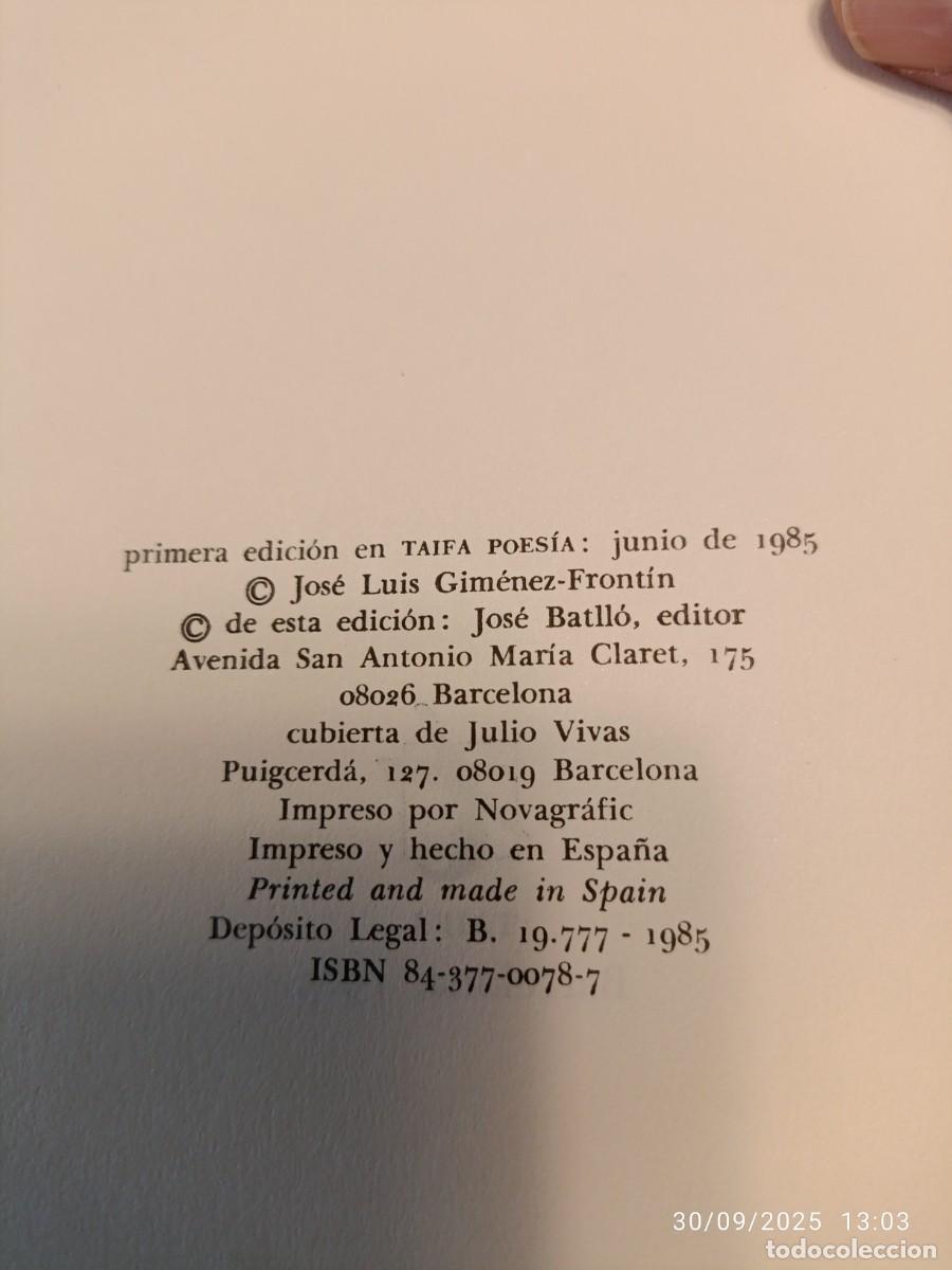 Libros de segunda mano: El largo adi&oacute;s. Jos&eacute; Luis Gim&eacute;nez Frontin - Foto 3