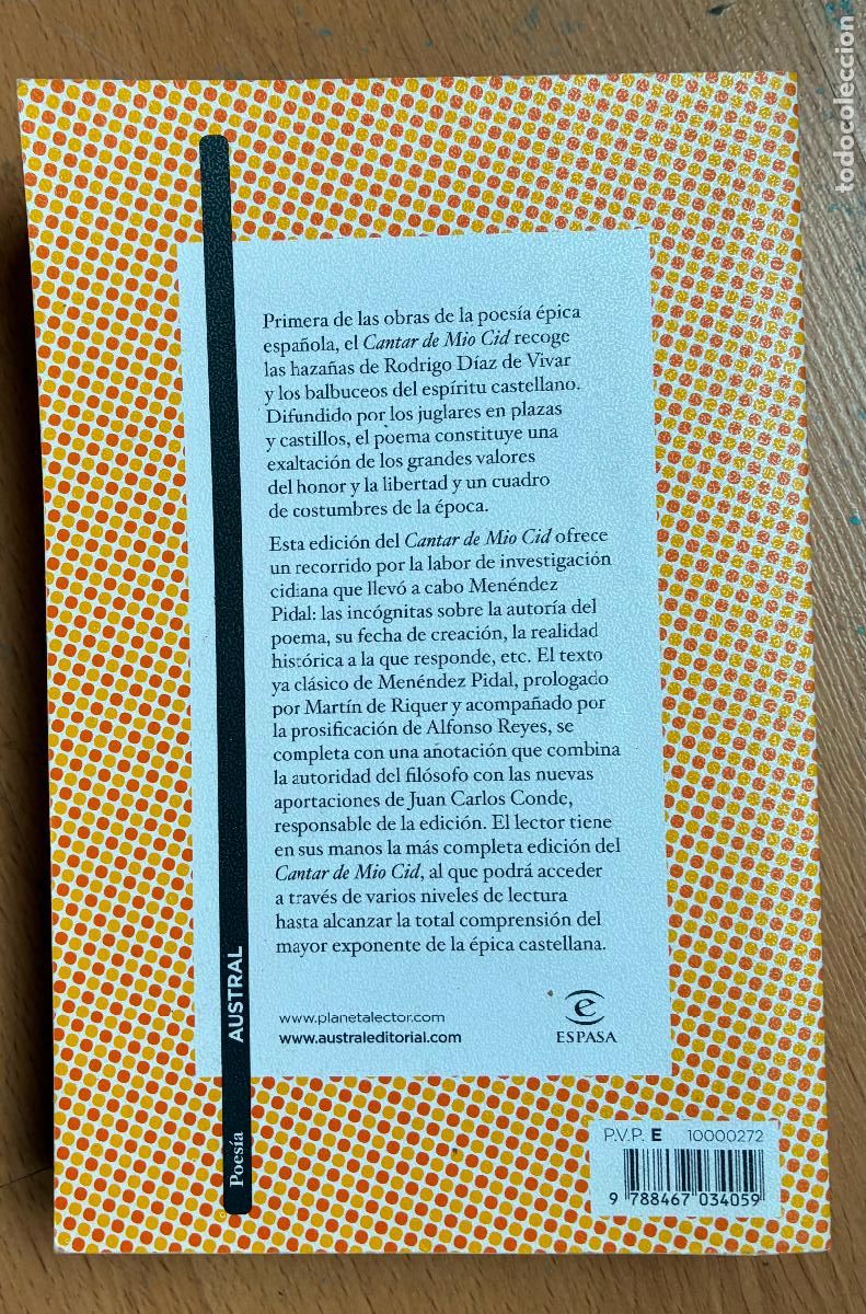 Libros de segunda mano: CANTAR DEL MIO CID, Austral - Foto 2