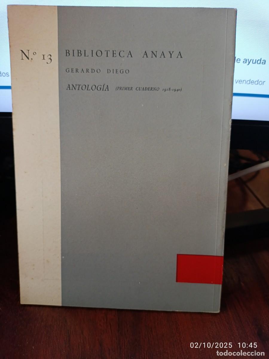 Libros de segunda mano: Antolog&iacute;a. Gerardo Diego - Foto 2