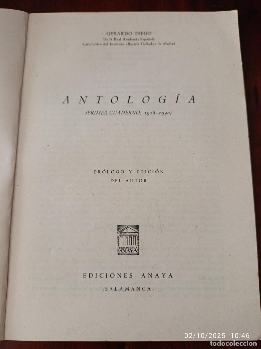 Libros de segunda mano: Antolog&iacute;a. Gerardo Diego - Foto 4