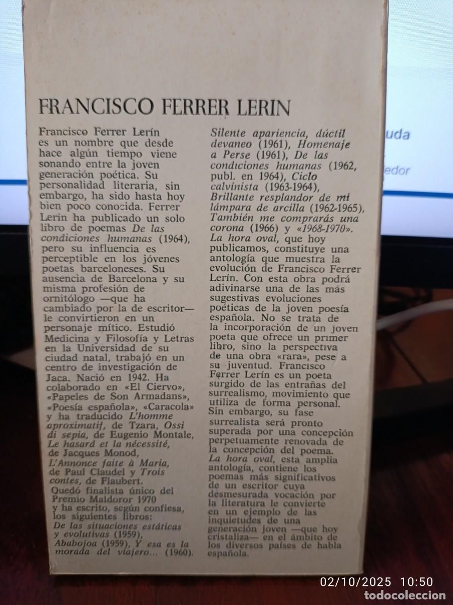 Libros de segunda mano: La hora o al. Francisco Ferrer Lerin - Foto 2