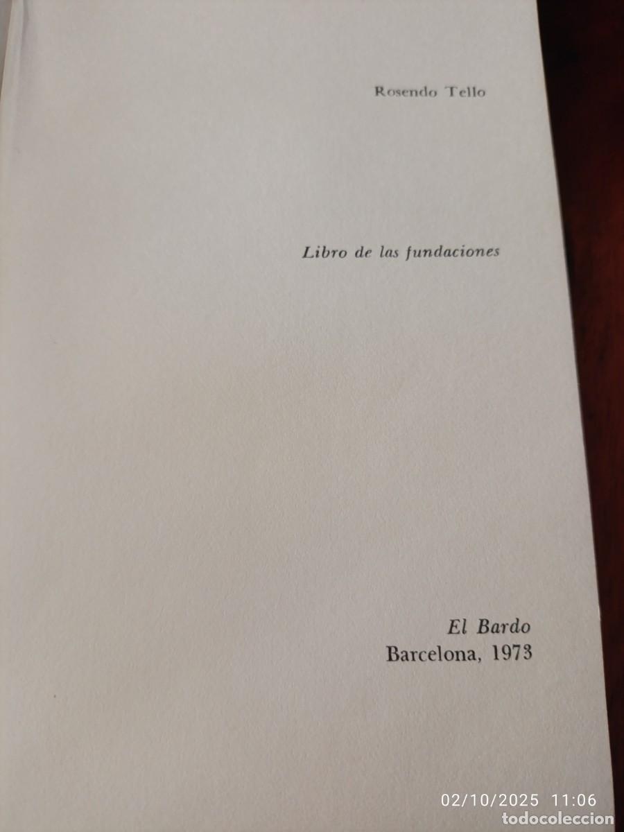 Libros de segunda mano: Libro de las fundaciones. Rosendo Tello - Foto 4