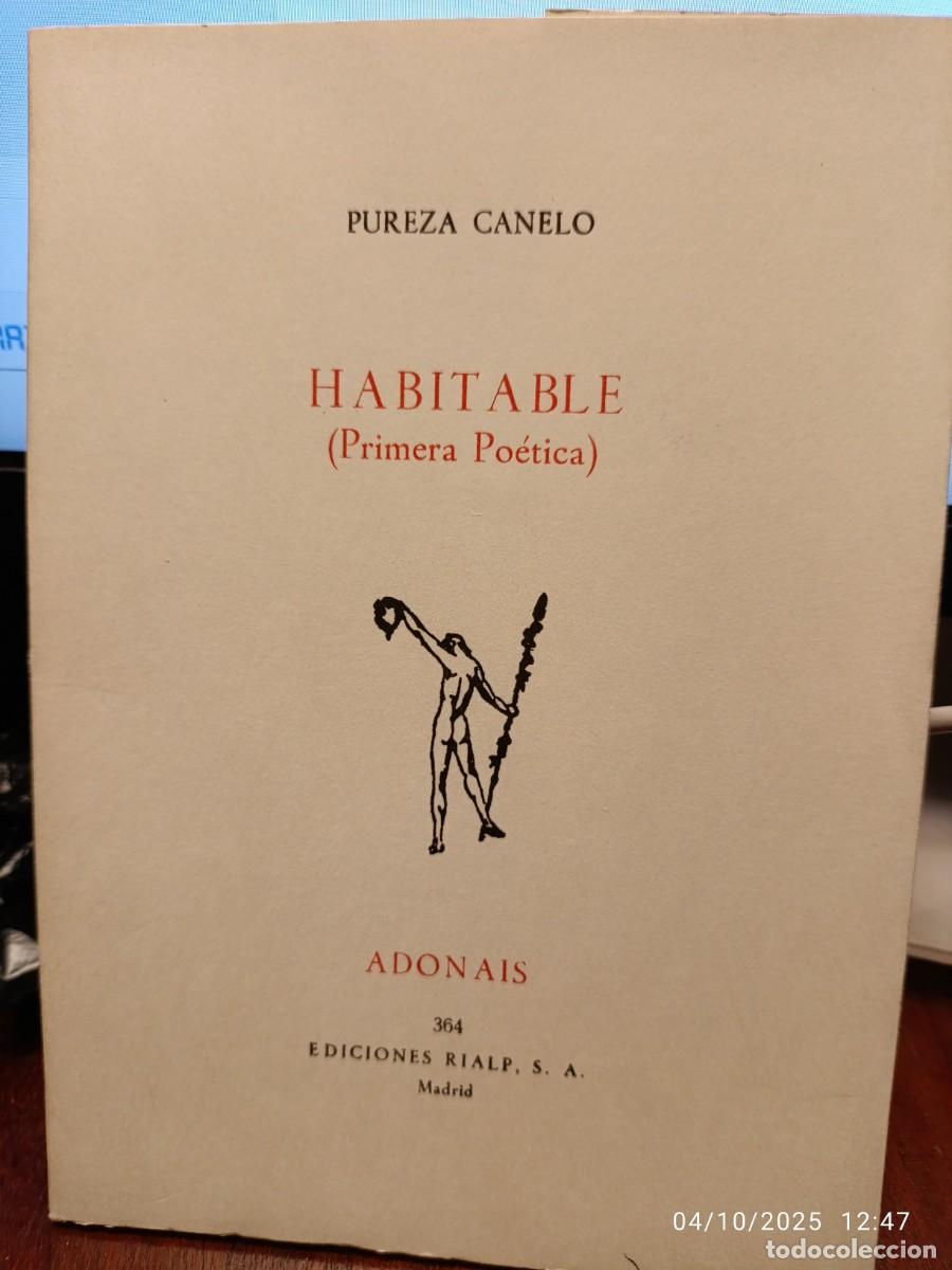 Libros de segunda mano: Habitable. Pureza Canelo - Foto 1