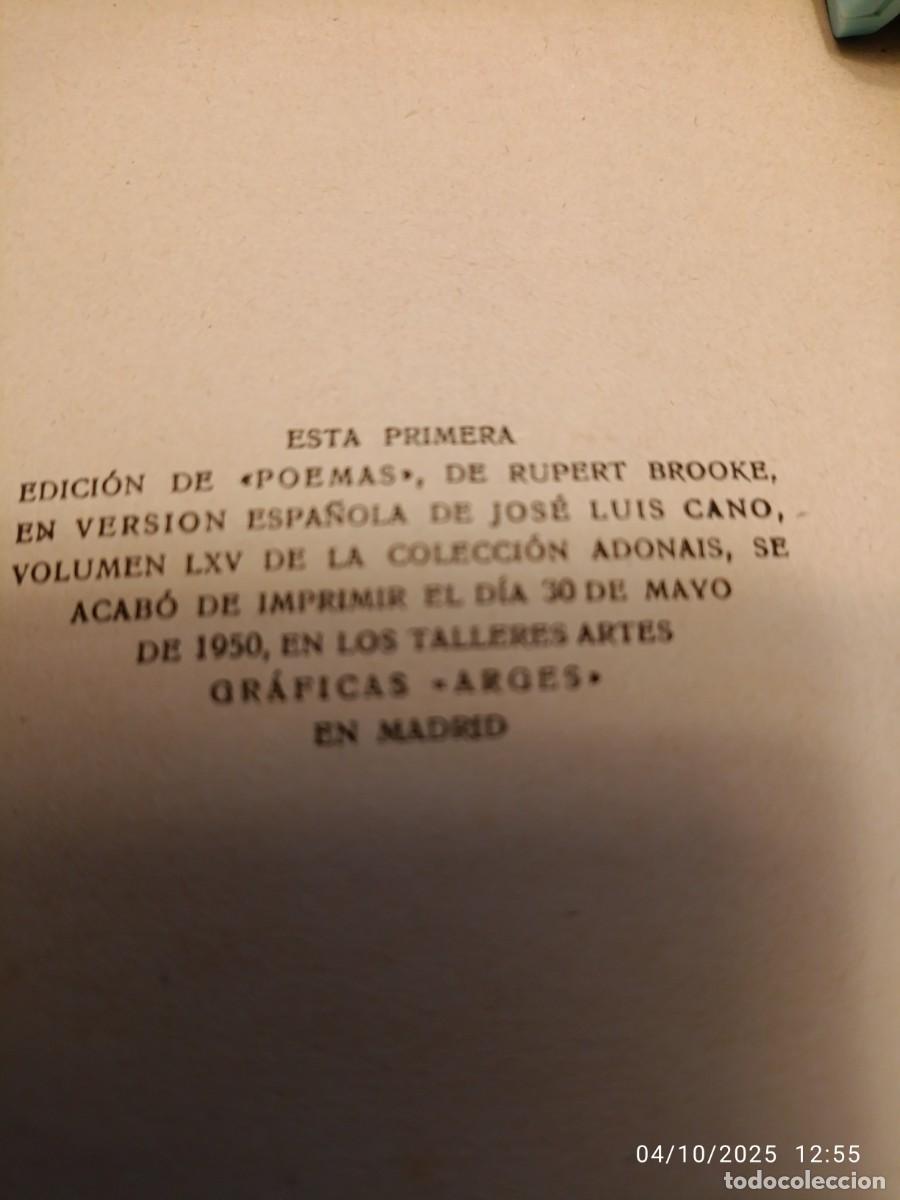 Libros de segunda mano: Poemas. Ruperto Brooke - Foto 6