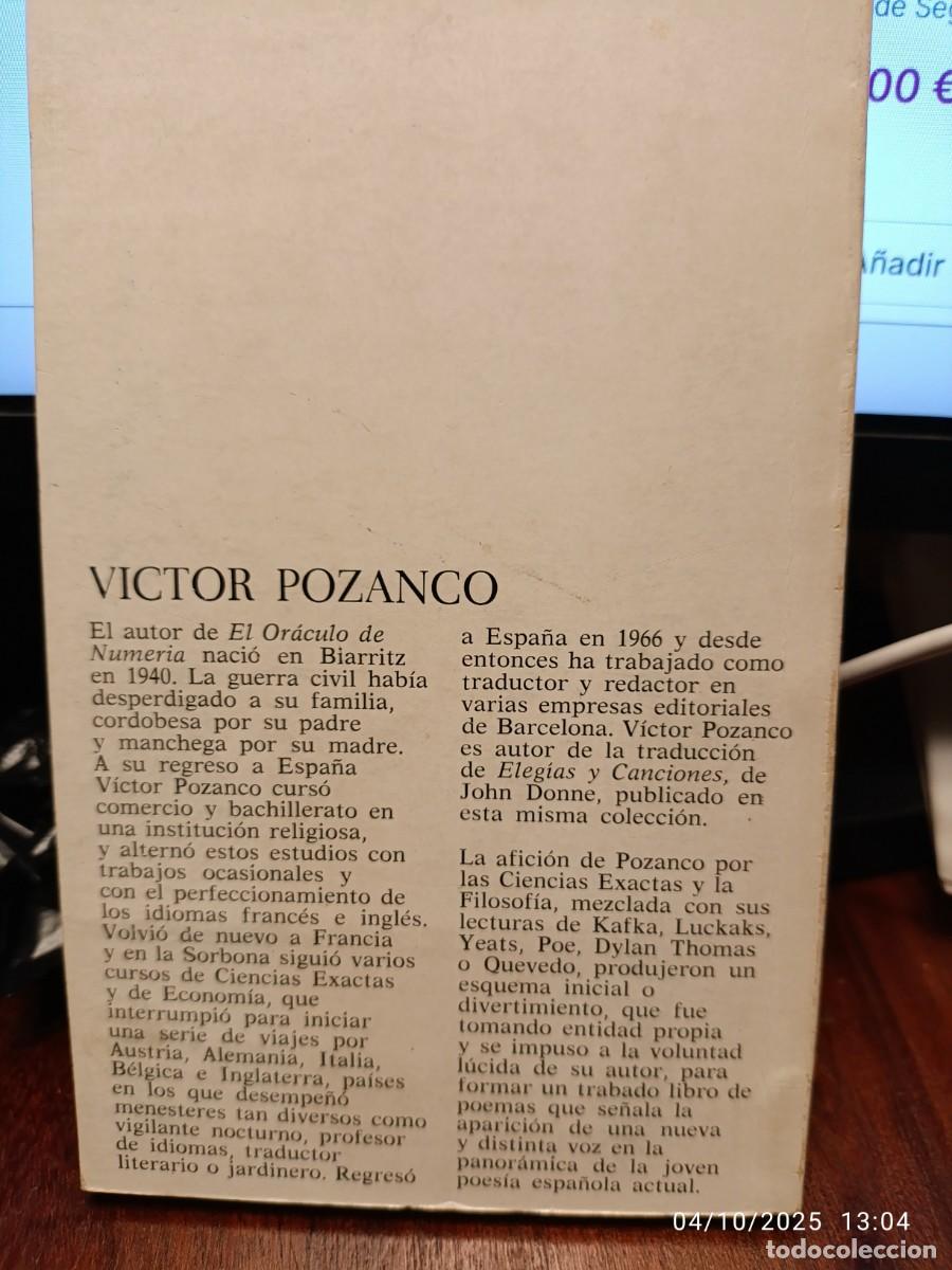 Libros de segunda mano: El or&aacute;culo de Numeria. V&iacute;ctor Pozanco - Foto 2