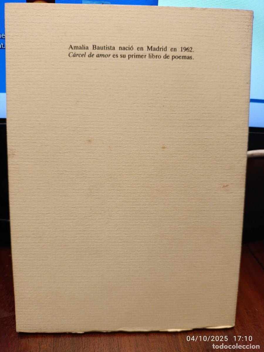 Libros de segunda mano: C&aacute;rcel de amor. Amalia Bautista - Foto 2