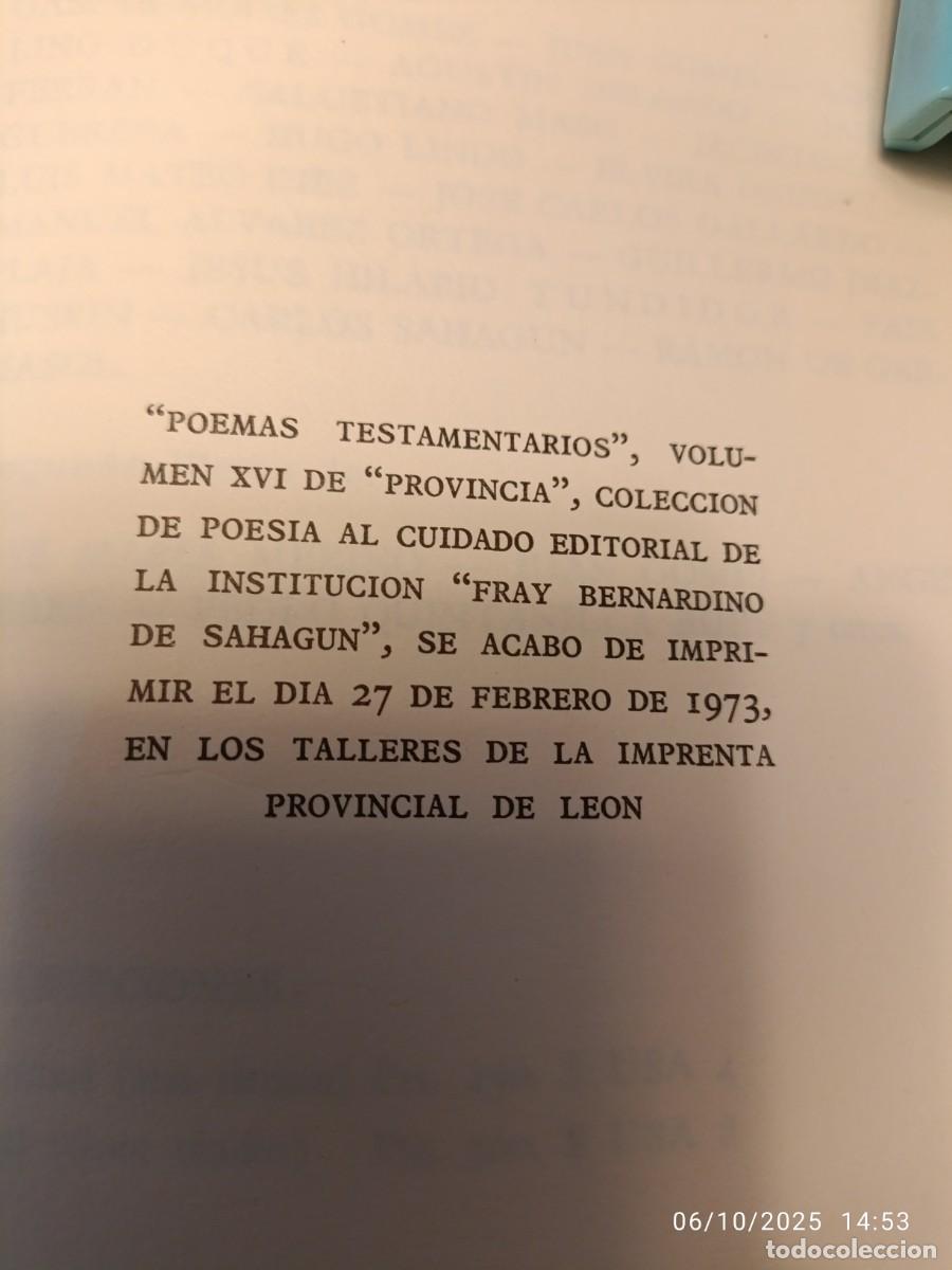Libros de segunda mano: Poemas testamentarios. Ram&oacute;n de Garciasol - Foto 5