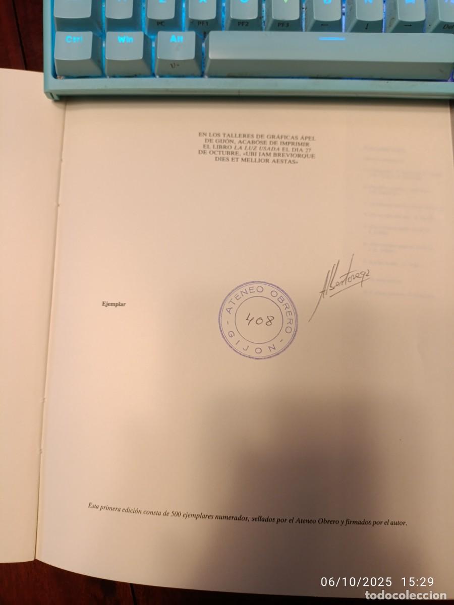 Libros de segunda mano: La luz usada. Alberto Vega - Foto 3