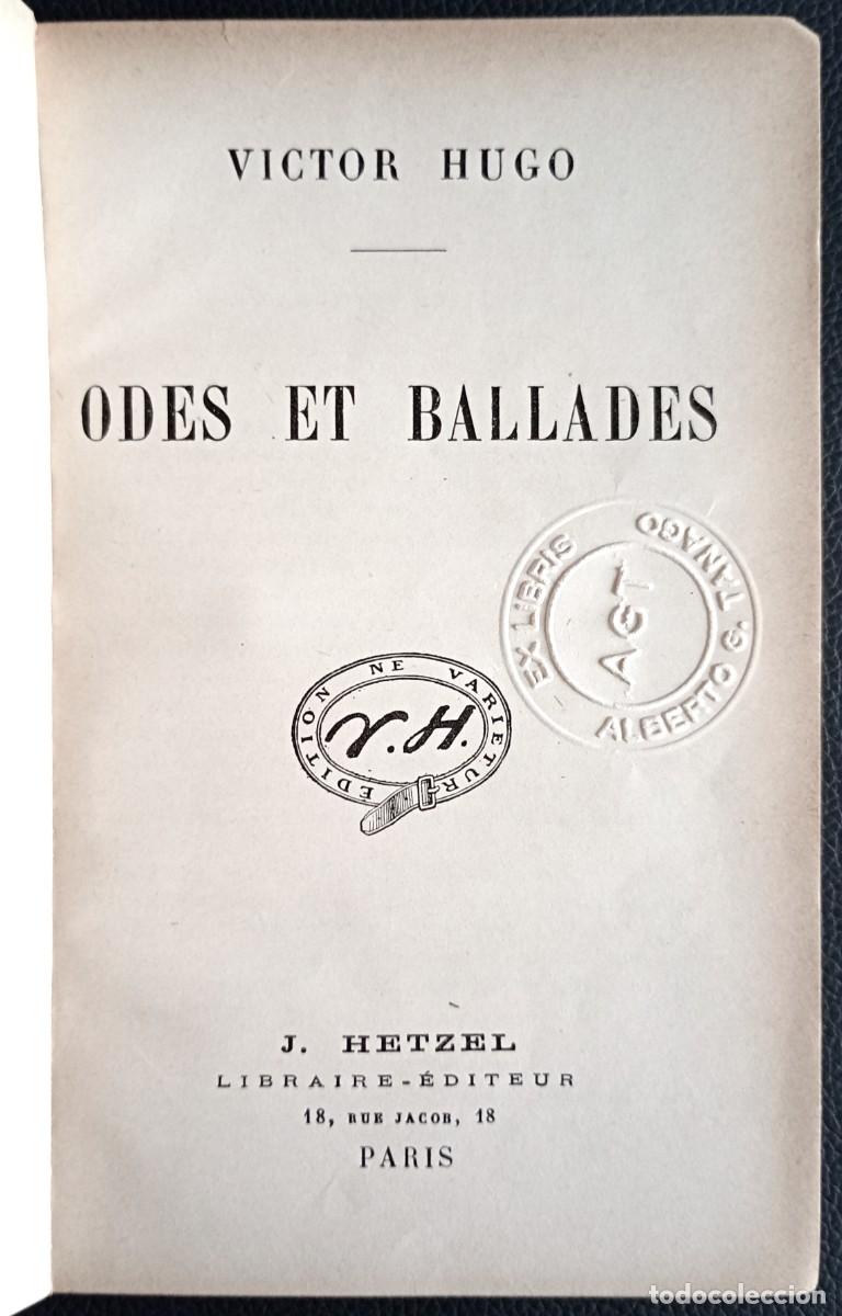 Libros de segunda mano: Victor Hugo . Odes et ballades - Foto 4