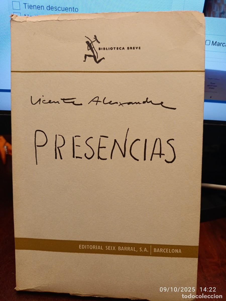 Libros de segunda mano: Presencias. Vicente Aleixandre - Foto 3