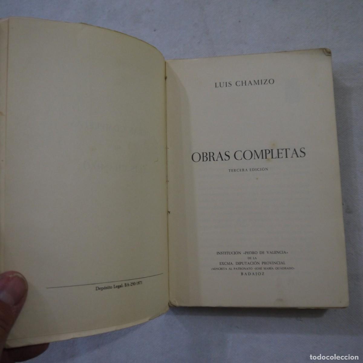 Libros de segunda mano: OBRAS COMPLETAS DE LUIS CHAMIZO - 1971 - 3.&ordf; EDICI&Oacute;N - Foto 10