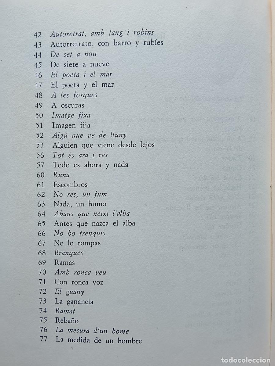 Libros de segunda mano: Joan Vinyoli 40 poemas - Foto 5