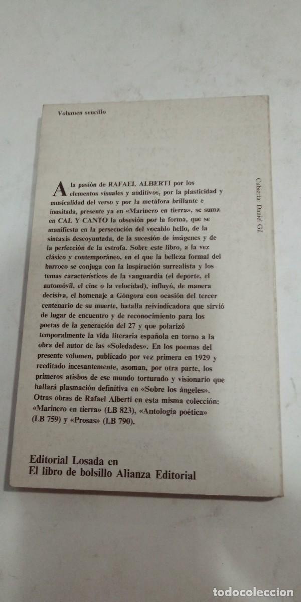 Libros de segunda mano: Cal y Canto Rafael Alberti - Foto 2
