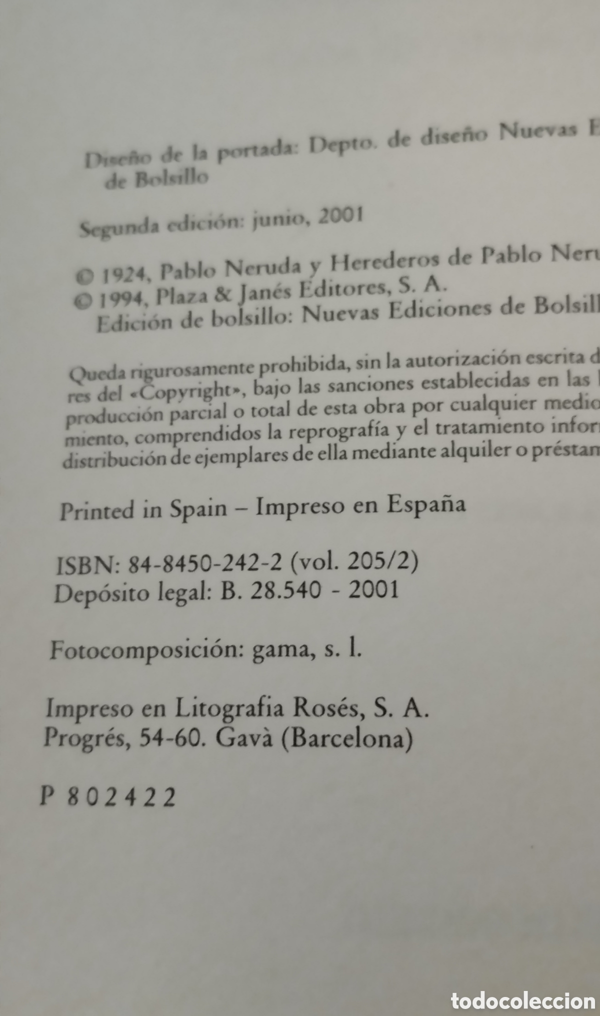 Libros de segunda mano: Pablo Neruda Veinte poemas de amor - Foto 2