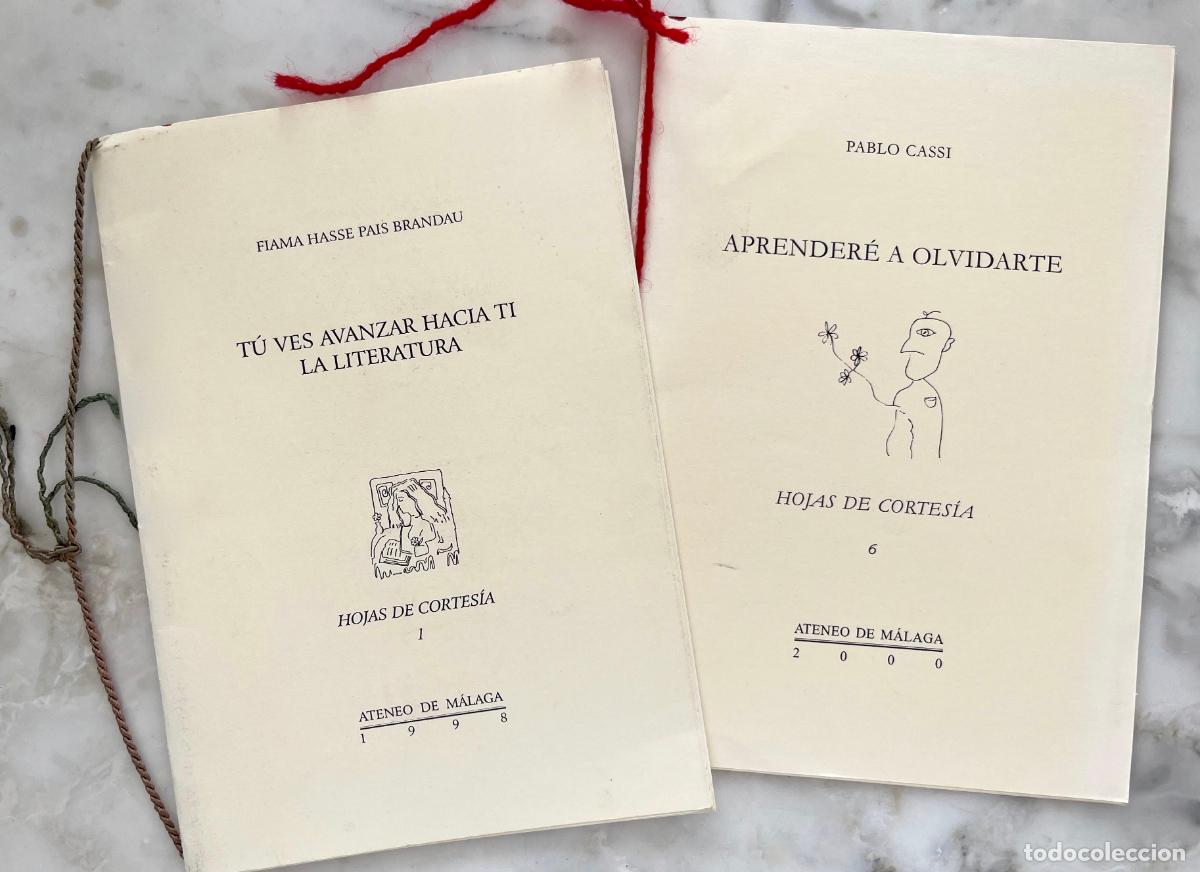 Gebrauchte B&uuml;cher: T&Uacute; VES AVANZAR... FIAMA HASSE PAIS BRANDAU Y PABLO CASSI, APRENDER&Eacute; A OLVIDARTE. 2 CUADERNOS POESIA