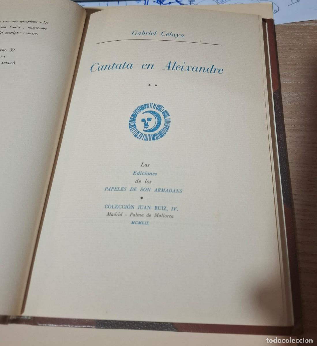 Libros de segunda mano: Cantata en Aleixandre, de Gabriel Celaya, primera edici&oacute;n. - Foto 1