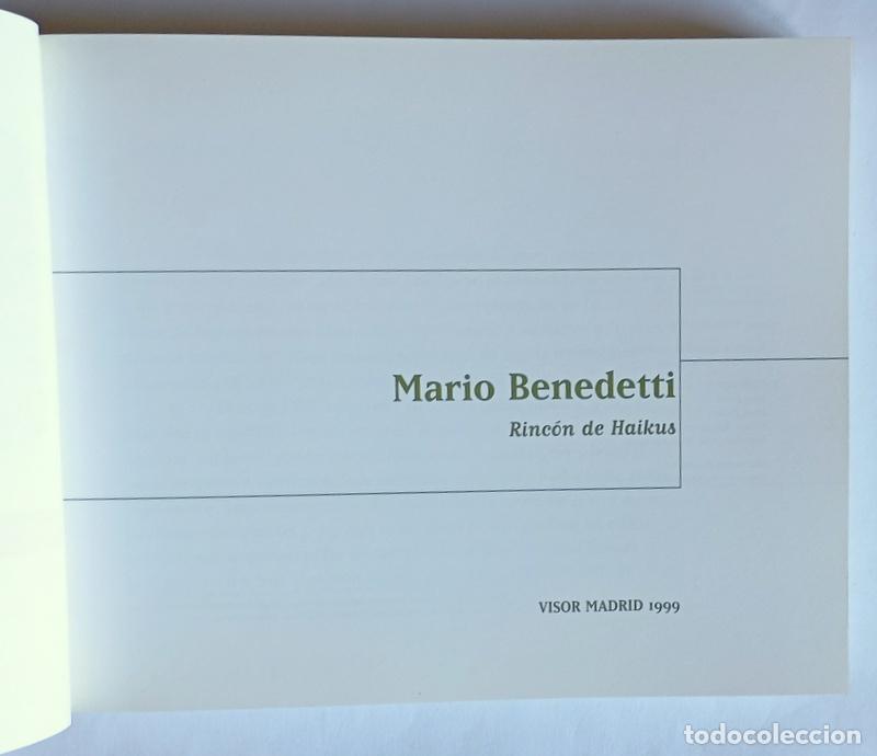 Libros de segunda mano: RINCON DE HAIKUS - MARIO BENEDETTI - VISOR LIBROS. 1999 - Foto 2