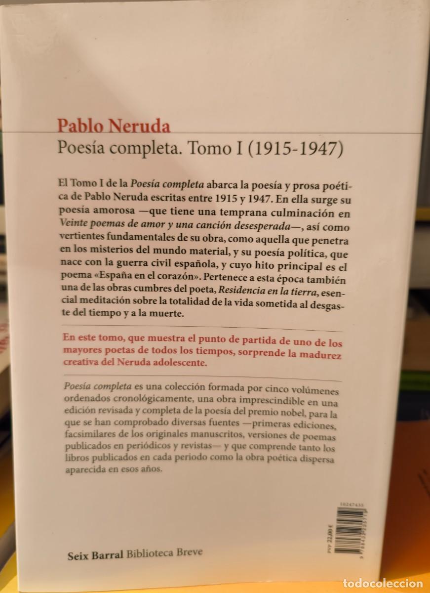 Libros de segunda mano: POES&Iacute;A COMPLETA 1 . ( PABLO NERUDA ) - Foto 3